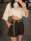 KAHVE ZİNCİRLİ ŞORT