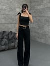 KALIN KEMERLİ SİYAH PANTOLON