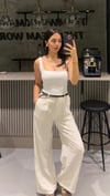 KARE YAKA BEYAZ BODYSUIT