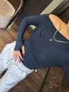 KAYIK YAKA LACİVERT BODY