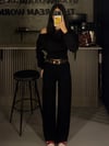 KEMERLİ SİYAH JEAN