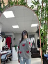 KIRMIZI 3D KURDELE GRİ TRİKO 