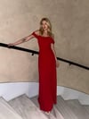 KIRMIZI ASTARLI KUĞU ELBİSE