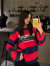 KIRMIZI ÇİZGİLİ SWEATER