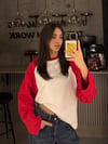 KIRMIZI REKLAM KOL SWEATER