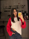 KIRMIZI REKLAM KOL SWEATER