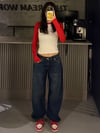 KOYU MAVİ BARREL FIT JEAN