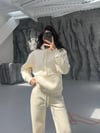 KREM 3 İPLİK KAPÜŞONLU SWEAT