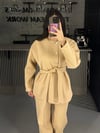 KREM GOLD DÜĞMELİ BAĞLAMALI 3 İPLİK TAKIM