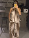 KREM VİRAL ÇİZGİLİ TAKIM