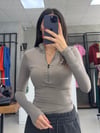 KREM YUMUŞAK DOKU FERMUARLI BODY