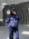 LACİVERT 3 İPLİK KAPÜŞONLU SWEAT