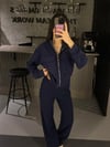 LACİVERT CEPLİ HIRKA PANTOLON TAKIM