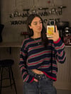 LACİVERT ÇİZGİLİ TRİKO