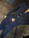 LACİVERT DÜĞMELİ HIRKA TRİKO PANTOLON  TAKIM