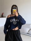 LACİVERT DÜŞÜK OMUZ PARİS BODY