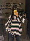 LACİVERT LIGHT ÇİZGİLİ SWEATER