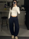 LACİVERT MODAL ŞALVAR PANTOLON