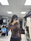 LEOPAR BALIKÇI YAKA BLUZ 