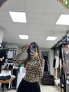 LEOPAR BİSİKLET YAKA PARMAK GEÇİRMELİ BODY