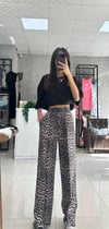 LEOPAR DESEN KUMAŞ PANTOLON