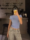 MAVİ KISA KOLLU BODY