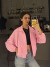 MEVSİMLİK PEMBE BOMBER CEKET