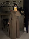 MOCHA TENSEL PİLELİ BAĞLAMALI ELBİSE