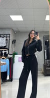 MODAL KUMAŞ BOL PAÇA SİYAH EŞOFMAN 