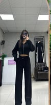 MODAL KUMAŞ BOL PAÇA SİYAH EŞOFMAN 
