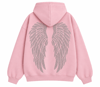 PEMBE ANGEL TAŞLI SWEATSHIRT