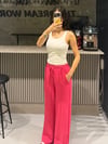PEMBE ASTARLI KETEN PANTOLON