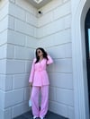 PEMBE BAĞLAMALI BLAZER TAKIM