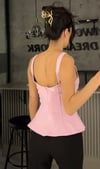 PEMBE KORSE DETAY BLUZ