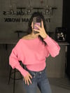 PEMBE MUADİL BEL DETAY KAZAK