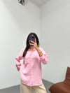 PEMBE MÜSLİN OVERSIZE GÖMLEK