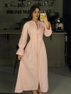 PEMBE PİLİSE ELBİSE