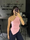 PEMBE TEK KOL YIRTMAÇLI BODY