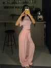 PEMBE TENSEL KUMAŞ PANTOLON