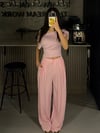 PEMBE TENSEL KUMAŞ PANTOLON