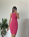 PEMBE TERS DİKİŞ 0 KOLLU ELBİSE