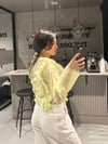 SARI TASARIM BAĞLAMALI GÖMLEK