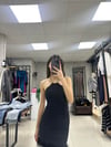 SILVER DETAY TÜYLÜ ELBİSE