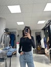 SIRT DETAY SİYAH BODYSUIT