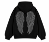 SİYAH ANGEL TAŞLI SWEATSHIRT