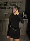 SİYAH BALIKÇI YAKA TRANSPARAN BODY