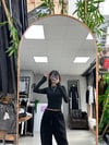 SİYAH BİSİKLET YAKA PARMAK GEÇİRMELİ BODY
