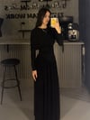 SİYAH BÜZGÜLÜ YARASA ELBİSE