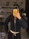 SİYAH CROP SWEATER