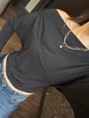 SİYAH DÜŞÜK OMUZ BOL BODY